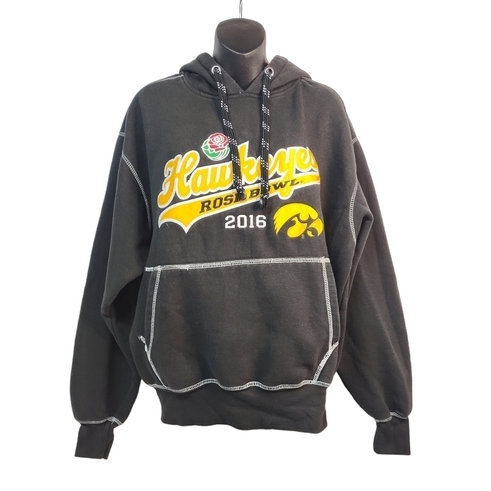 Signature Rose Bowl Iowa Hawkeyes Unisex Black Hoodie Size L